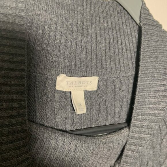 Talbots Women's Plus Size Preppy Classic Chunky Cable Knit Pullover Sweater - 3X - Picture 4 of 6